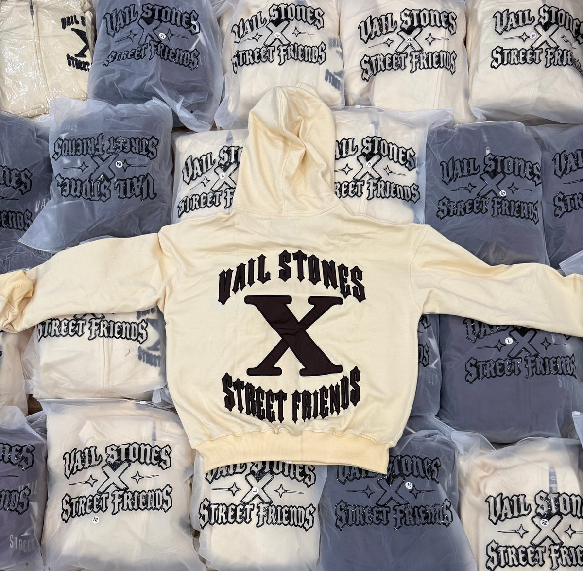 Vail Stones ❌ Street Friends cream & chocolate brown Sweatsuit