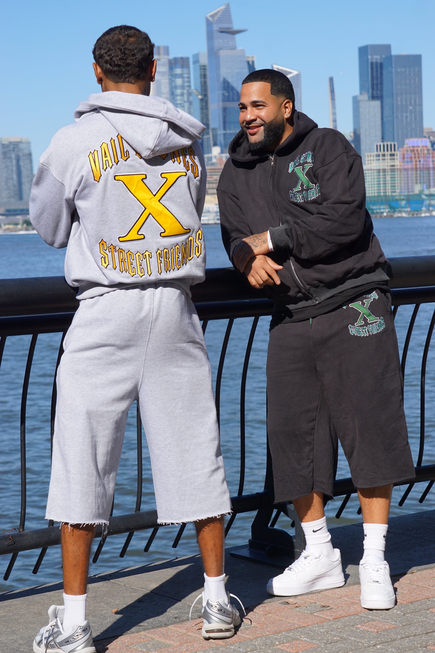 Vail Stones ❌ Street Friends Black & Green 3/4 Sweatsuit Set