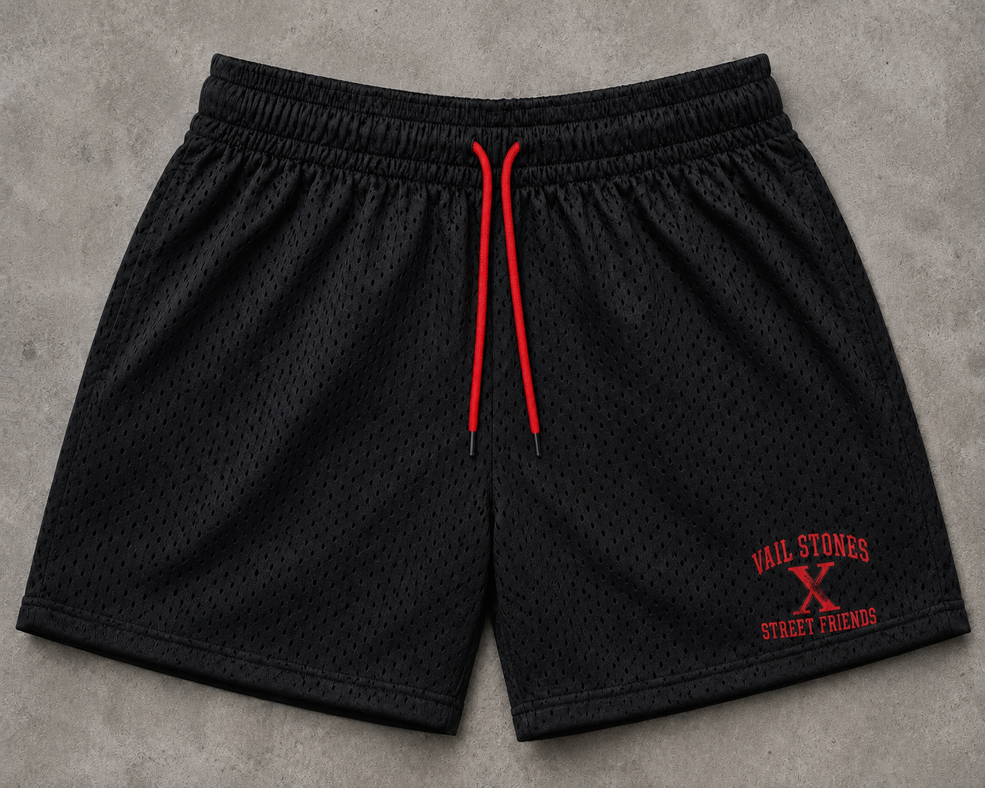 Vail Stones X Street Friends Shorts (Black)