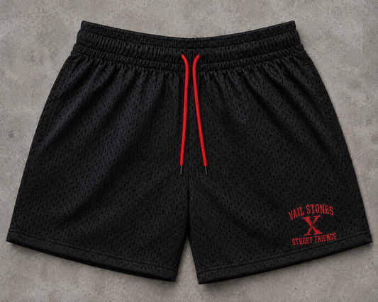 Vail Stones X Street Friends Shorts (Black)