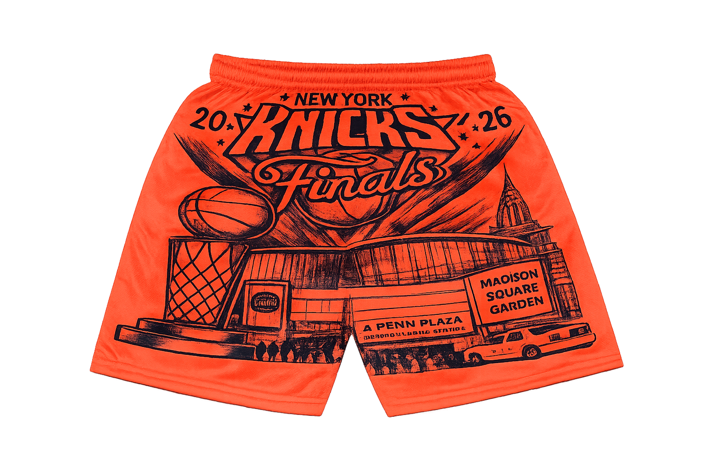 Knicks NBA Finals Shorts (Orange)