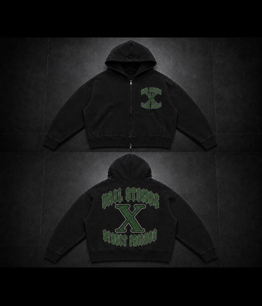 Vail Stones ❌ Street Friends Black & Green Sweater